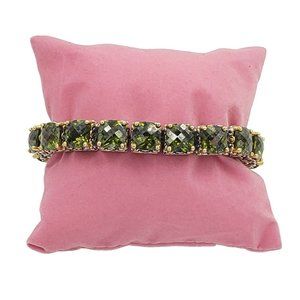 Park Lane Olive Crystal Tennis Bracelet with Gold-Tone Prongs
